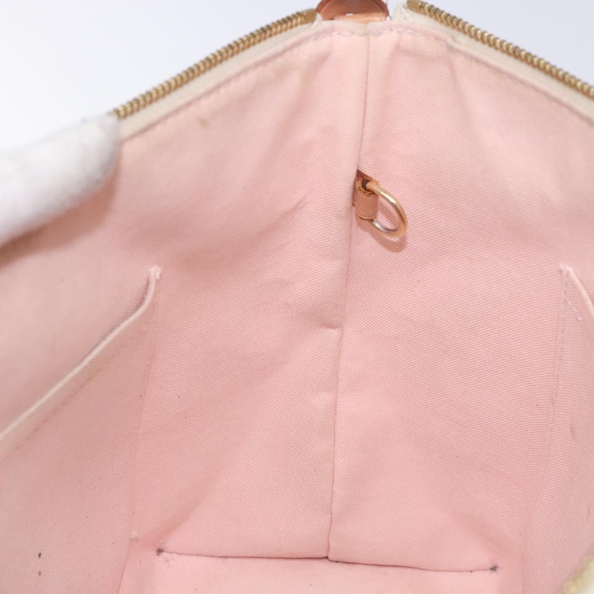 Louis Vuitton Lena PM, White, Canvas, shoulder