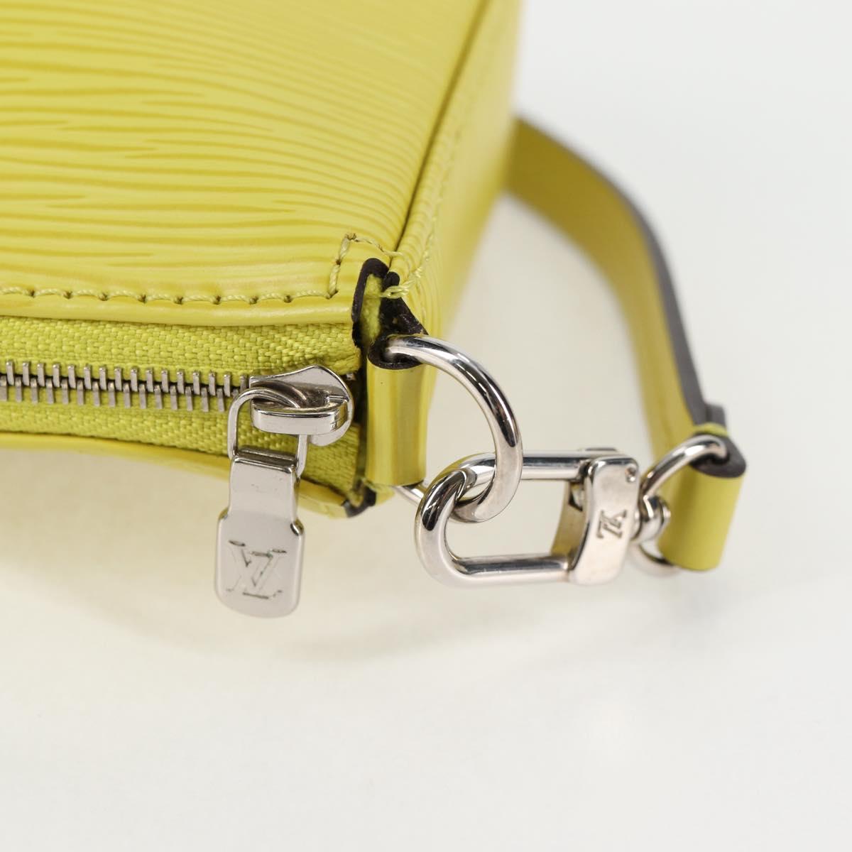Louis Vuitton Pochette Accessoire, Yellow, Leather, clutch