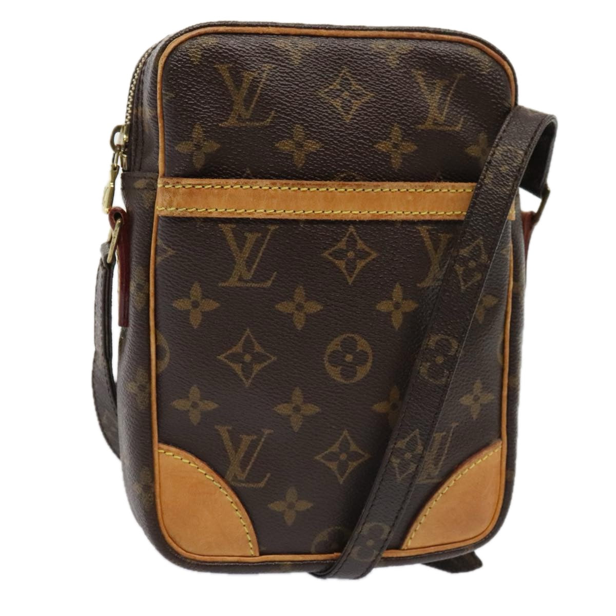 Louis Vuitton Danube, Brown, Canvas, shoulder