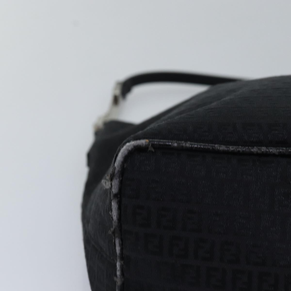 Fendi Zucchino, Black, Canvas, handbag