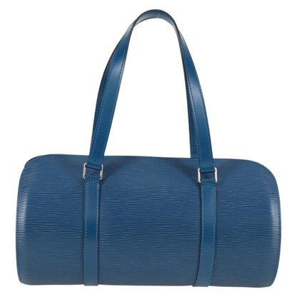 Louis Vuitton Soufflot, Blue, Leather, handbag