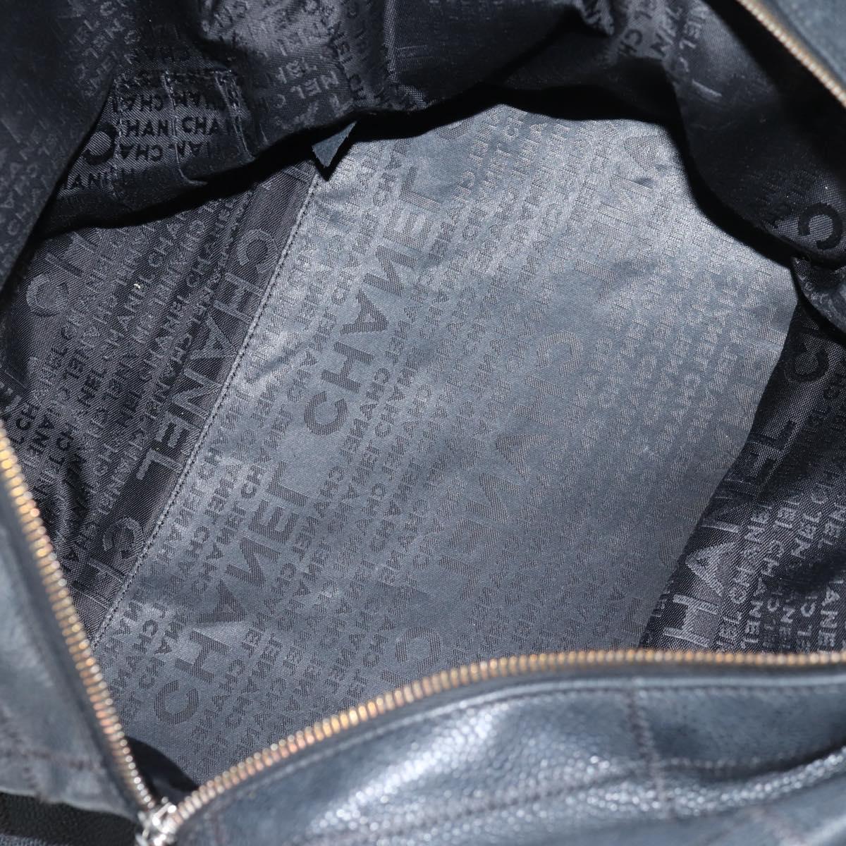 Chanel Chocolate bar, Black, Leather, handbag