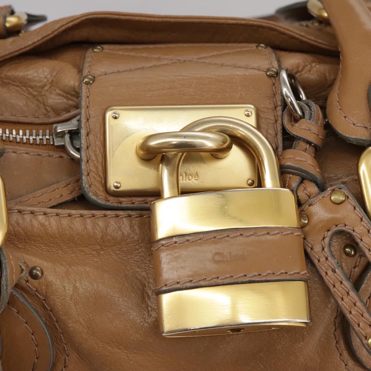 Chloé Paddington, Brown, Leather, handbag