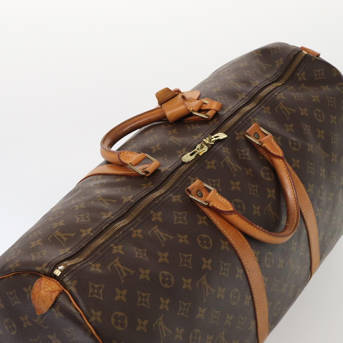 Louis Vuitton Keepall 60, Brown, Canvas, travel