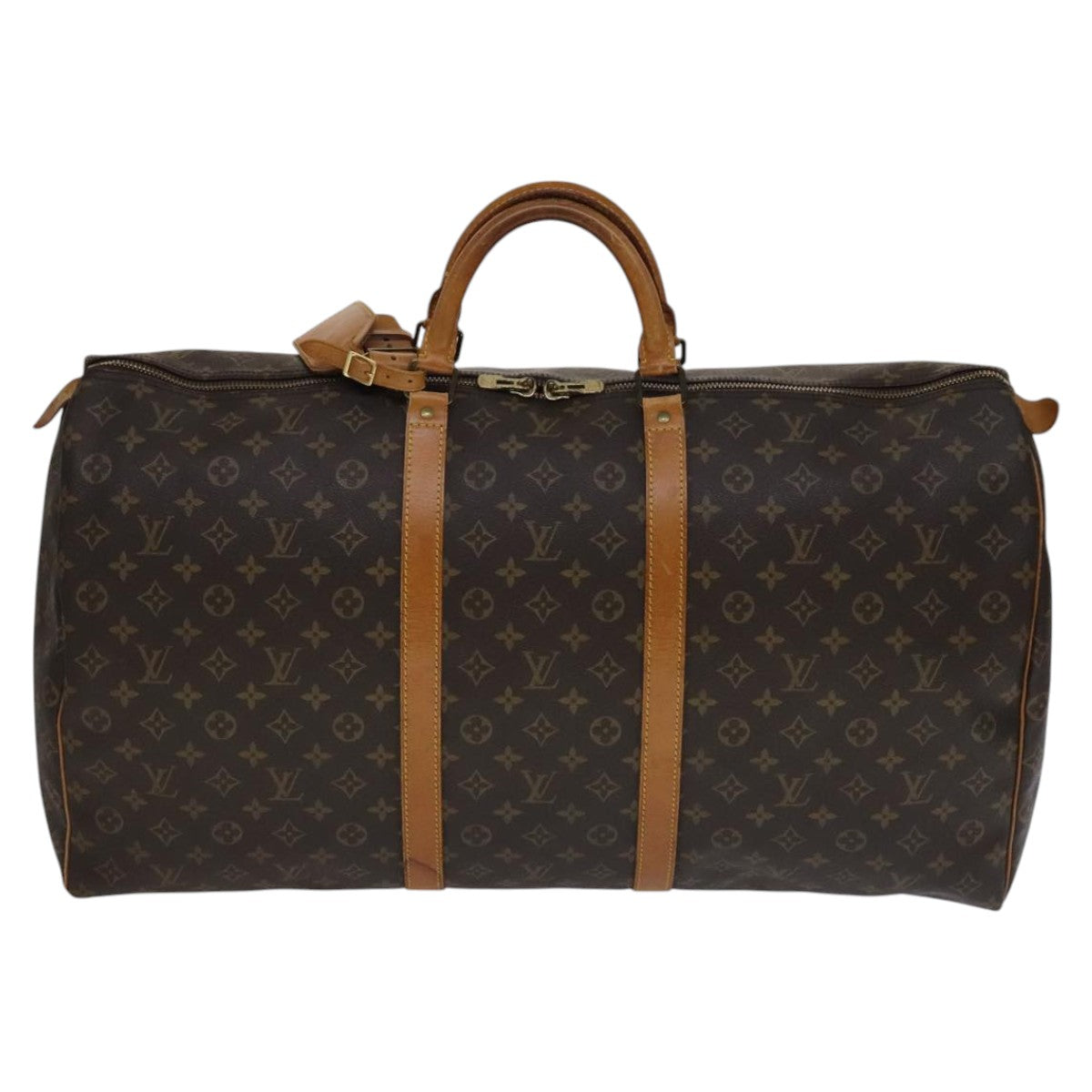 Louis Vuitton Keepall 60, Brown, Canvas, travel
