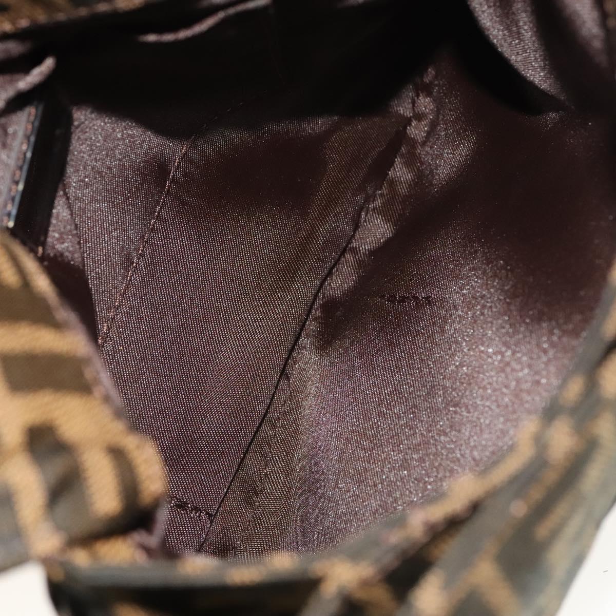 Fendi Zucca, Brown, Canvas, shoulder