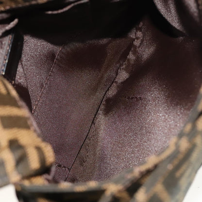 Fendi Zucca, Brown, Canvas, shoulder