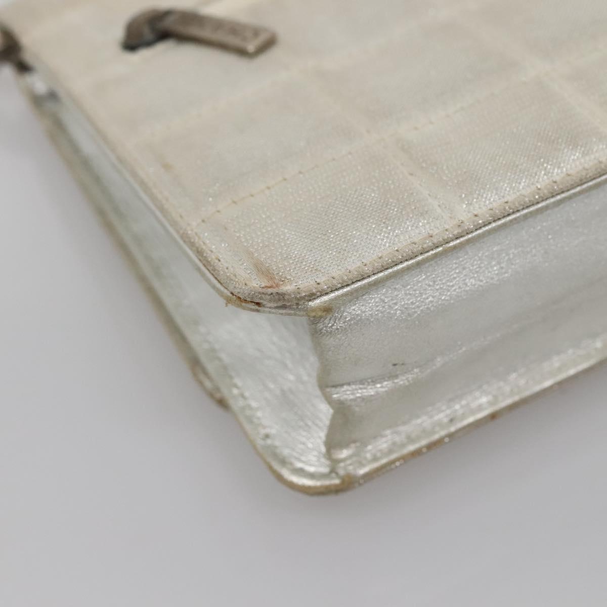 Chanel, Silver, NYLON, clutch
