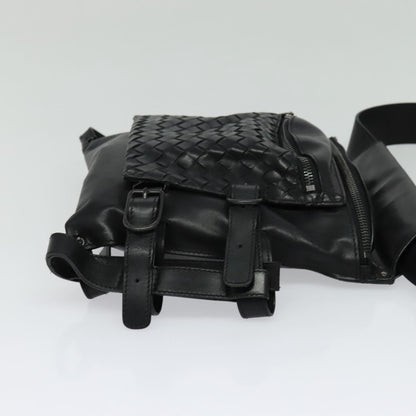 Bottega Veneta Intrecciato, Black, Leather, shoulder