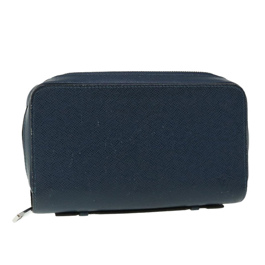 Louis Vuitton Zippy XL, Navy, Leather, wallet