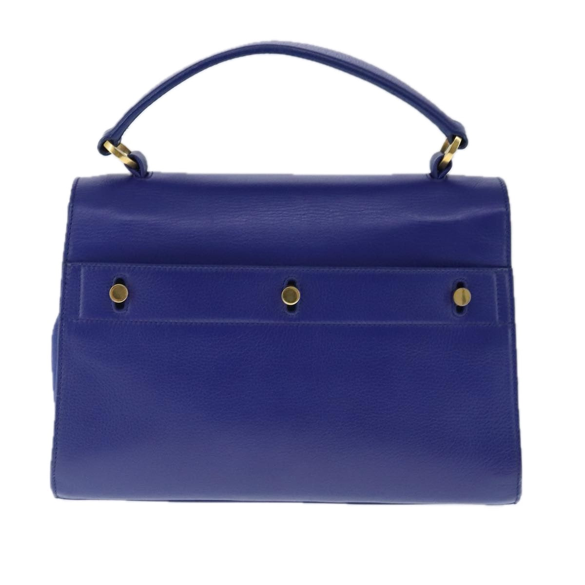 Yves Saint Laurent Muse Two, Blue, Leather, handbag