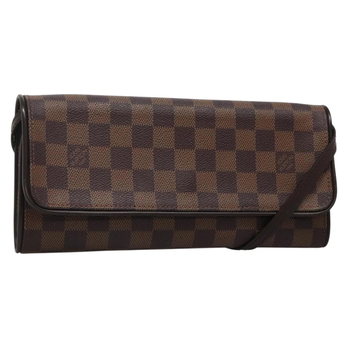 Louis Vuitton Twin, Brown, Canvas, shoulder