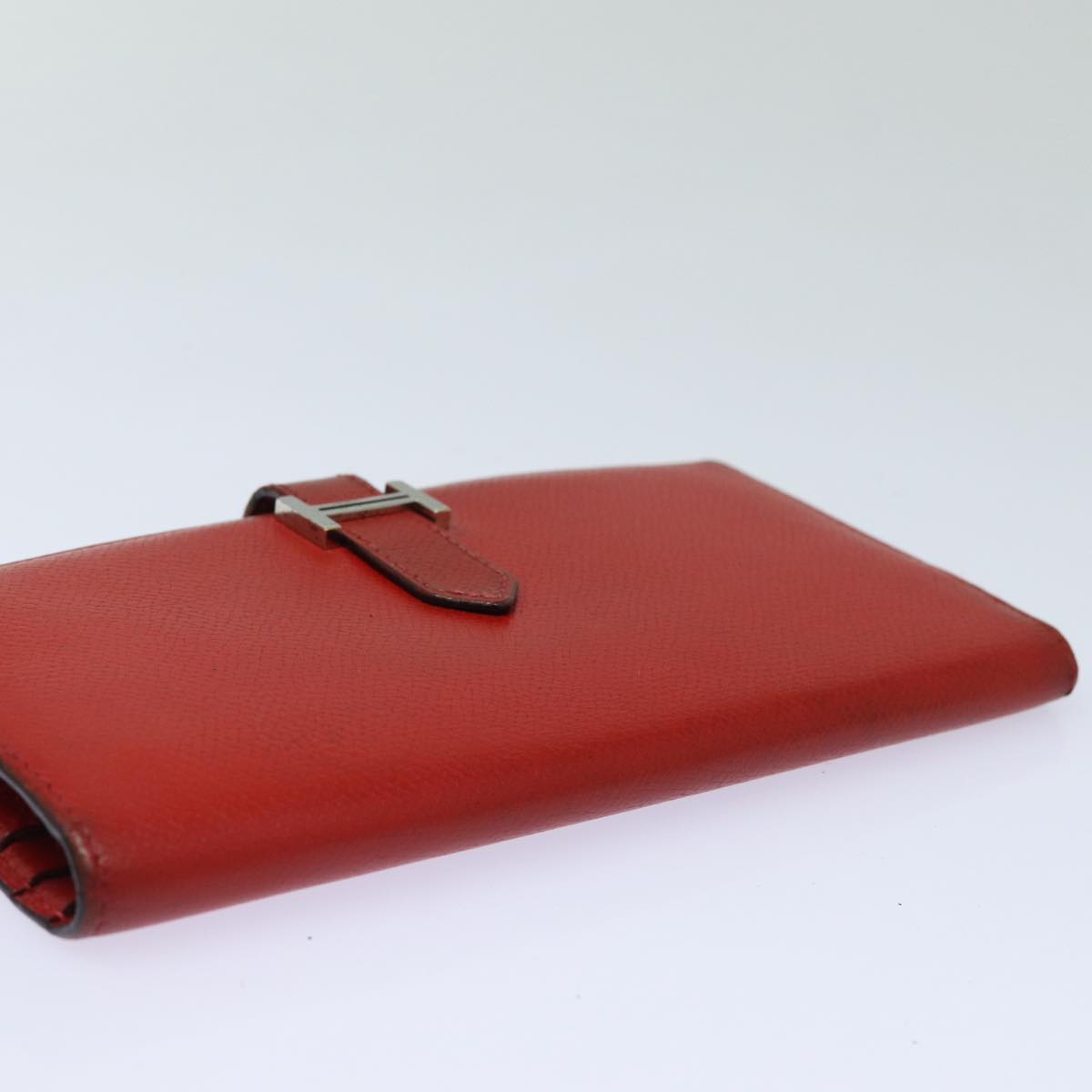 Hermès Béarn, Red, Leather, wallet