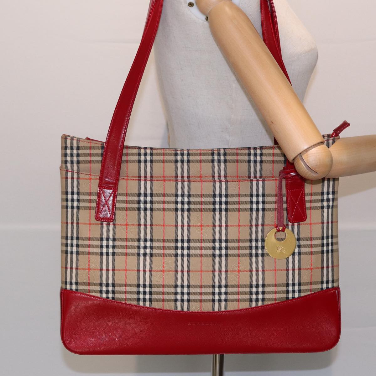 Burberry Nova Check, Beige, Canvas, tote