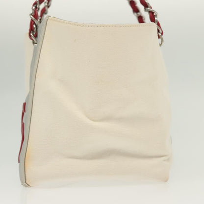Chanel Numero 5, White, Canvas, tote