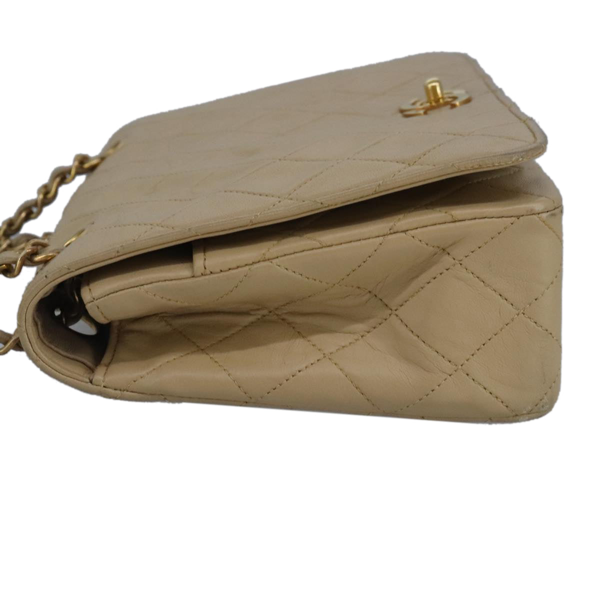 Chanel Flap bag, Beige, Leather, shoulder