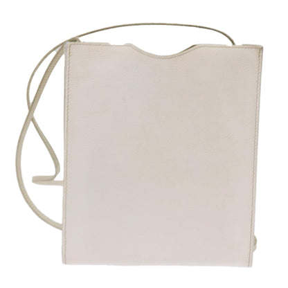 Hermès, White, Leather, shoulder