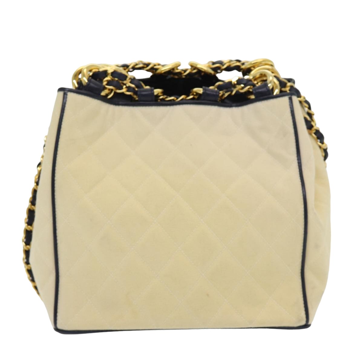 Chanel Matelassé, Beige, Canvas, shoulder