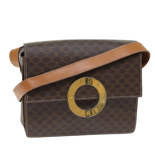 Céline Macadam, Brown, Canvas, shoulder