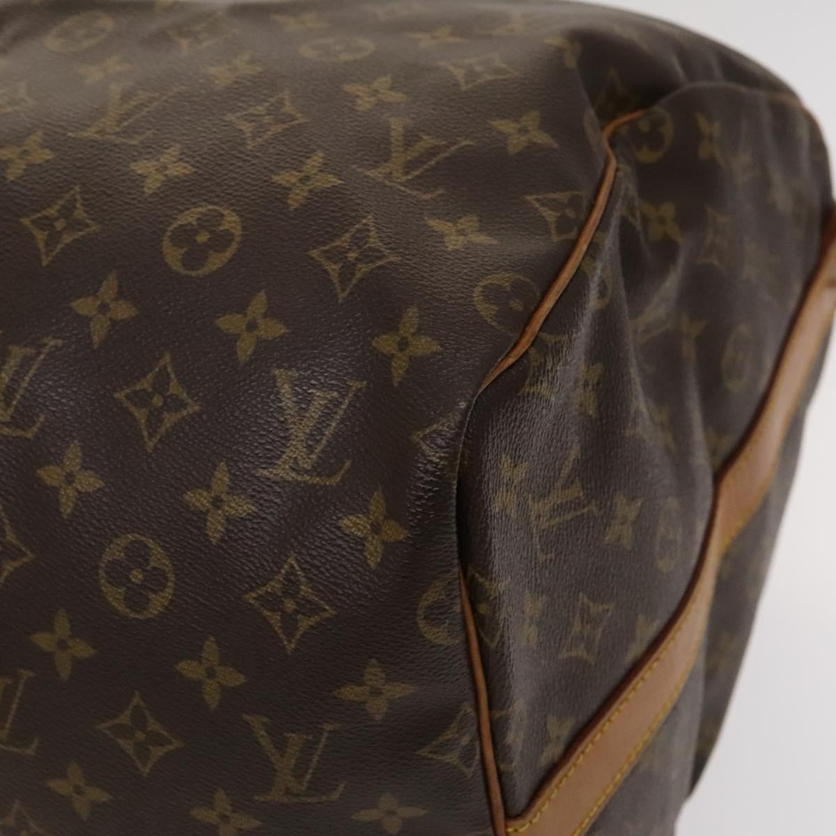 Louis Vuitton Keepall Bandoulière 55, Brown, Canvas, travel