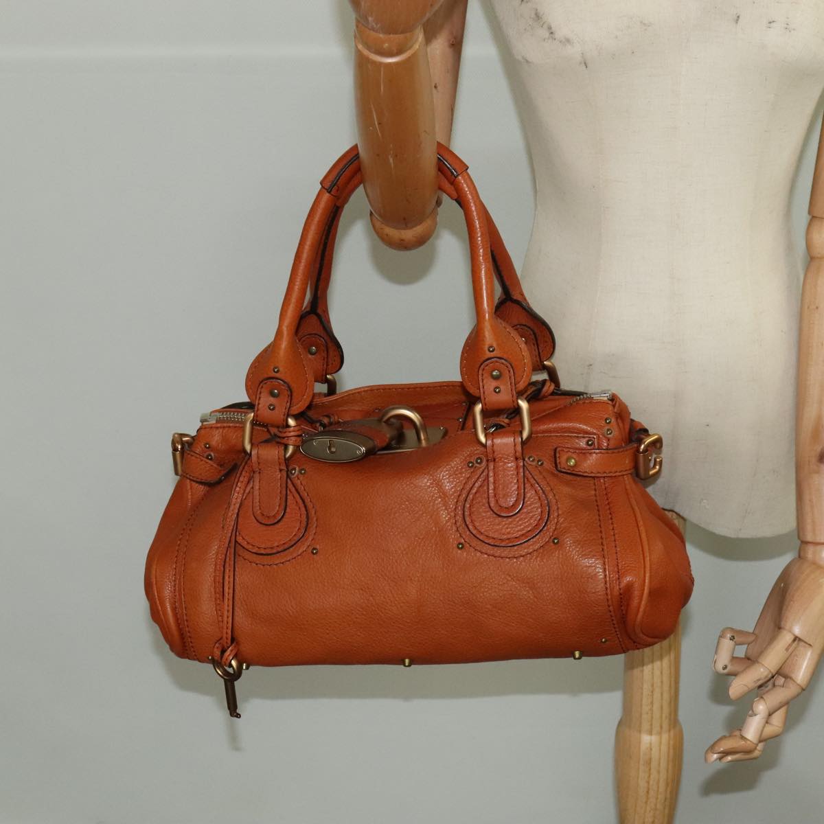 Chloé Paddington, Brown, Leather, handbag