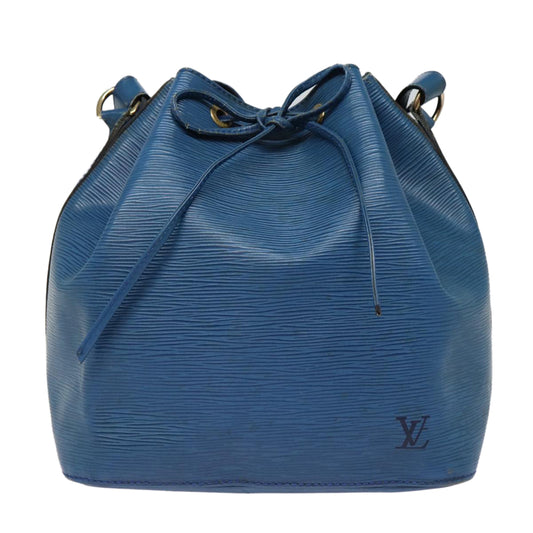 Louis Vuitton Noé, Blue, Leather, shoulder