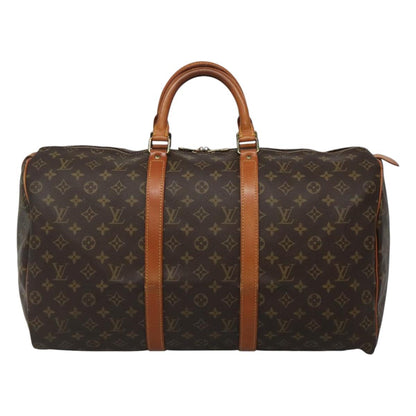 Louis Vuitton Keepall 50, Brown, Canvas, travel