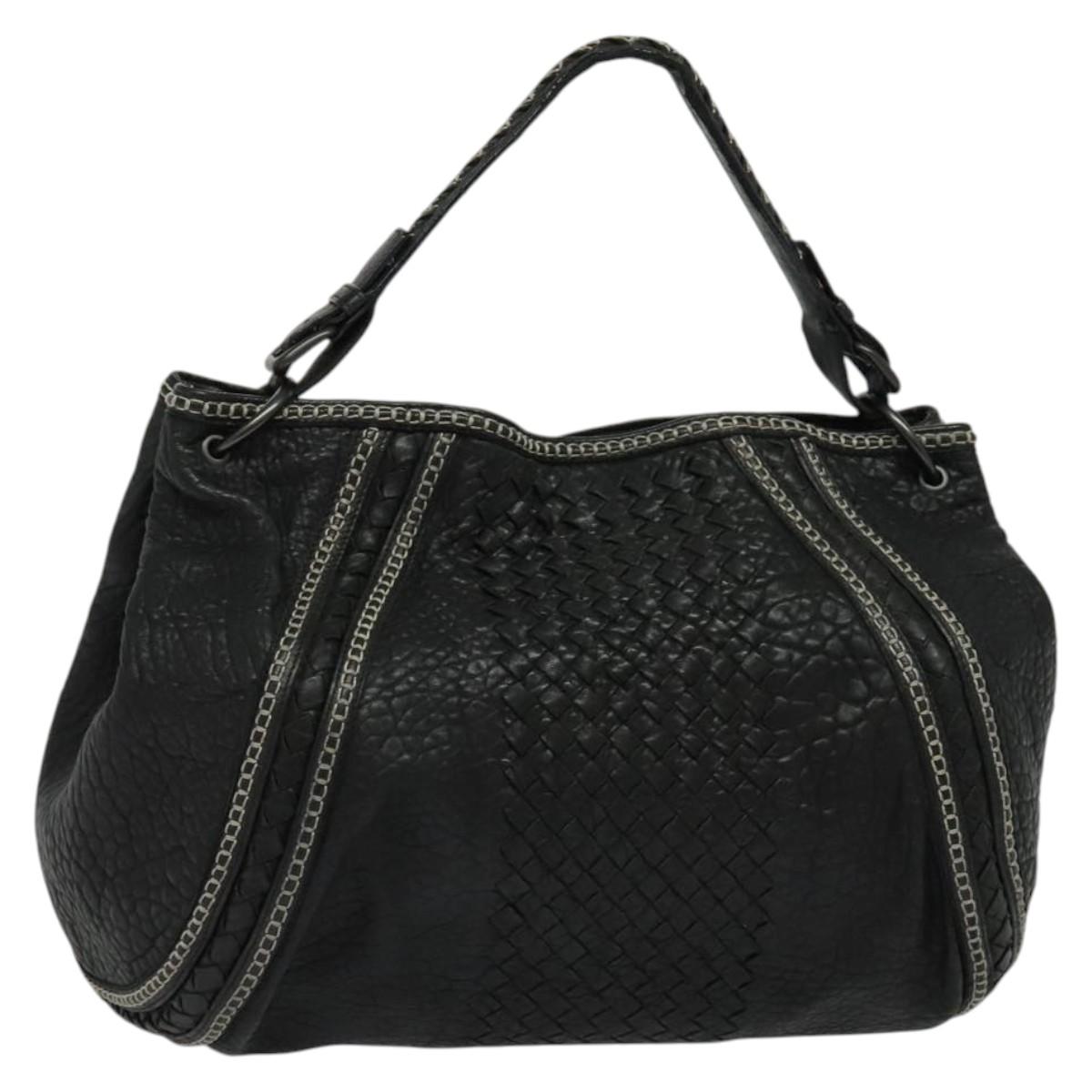 Bottega Veneta, Black, Leather, tote