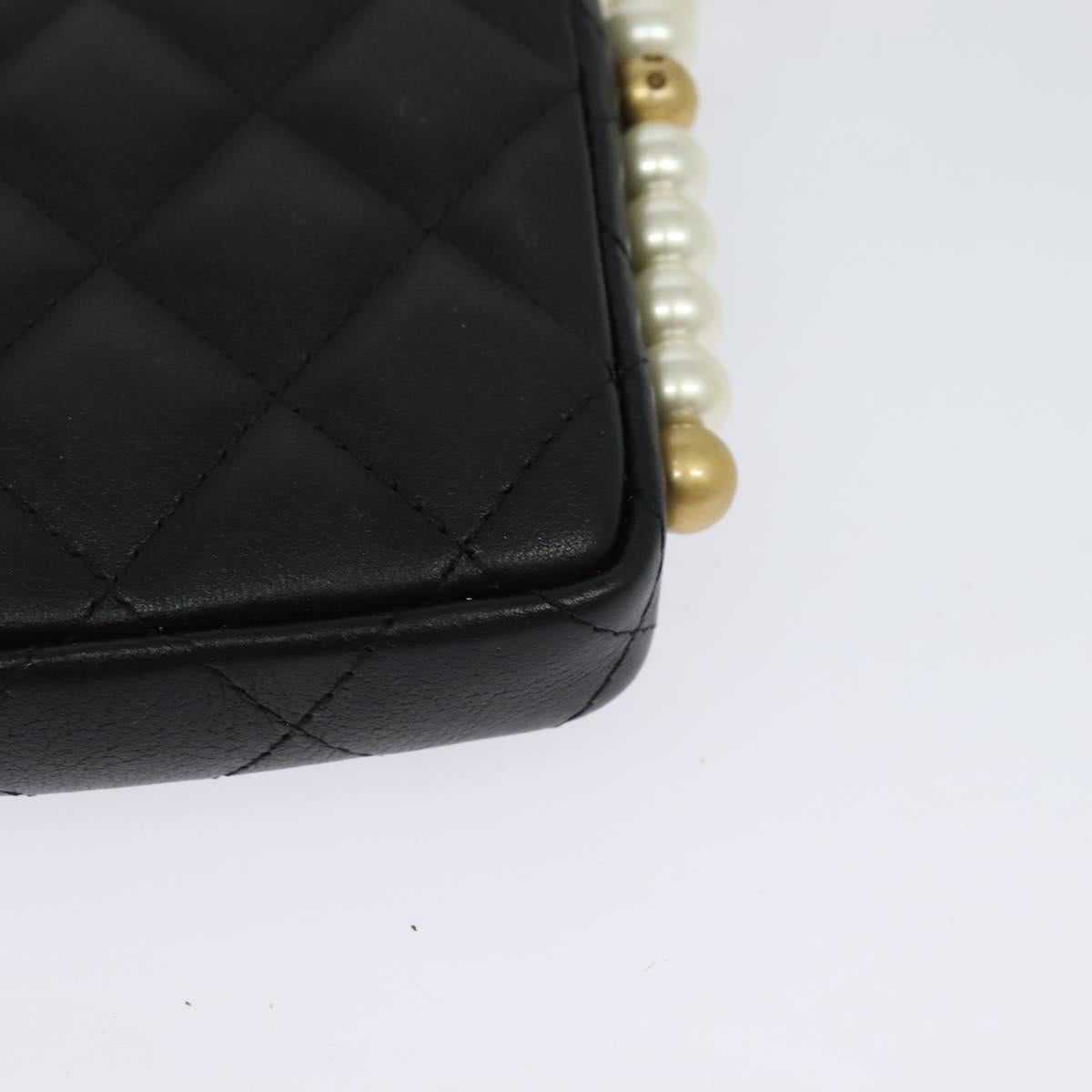 Chanel MINI FLAP BAG, Black, Leather, shoulder