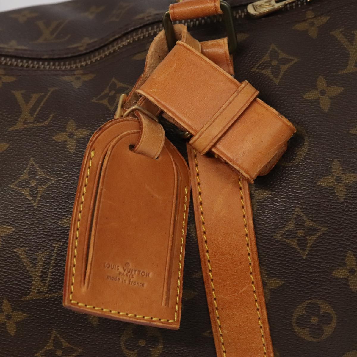 Louis Vuitton Keepall 60, Brown, Canvas, travel