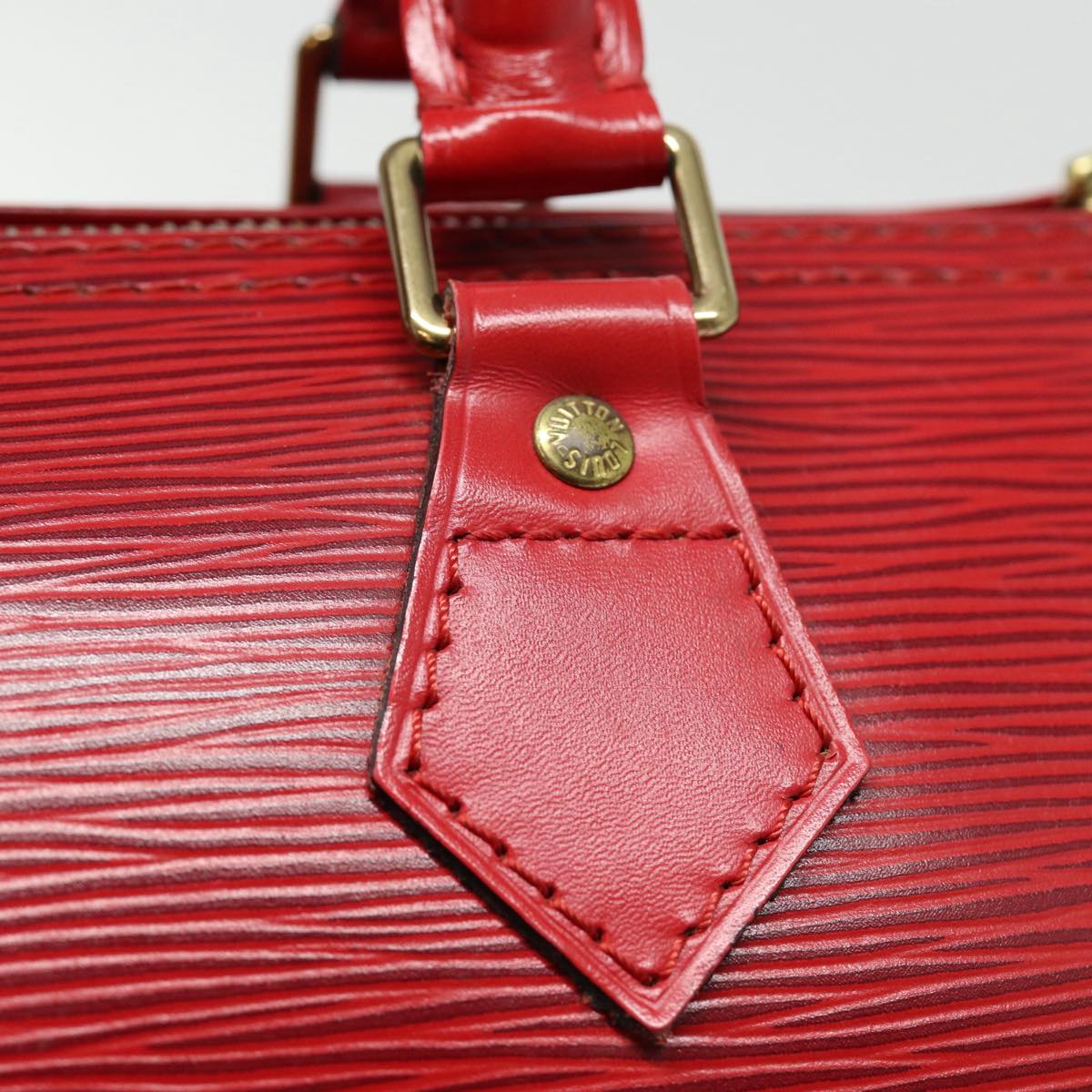 Louis Vuitton Speedy 25, Red, Leather, handbag