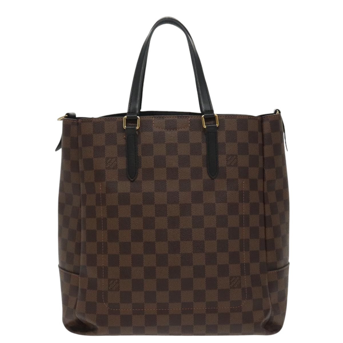 Louis Vuitton BELMONT, Brown, Canvas, tote