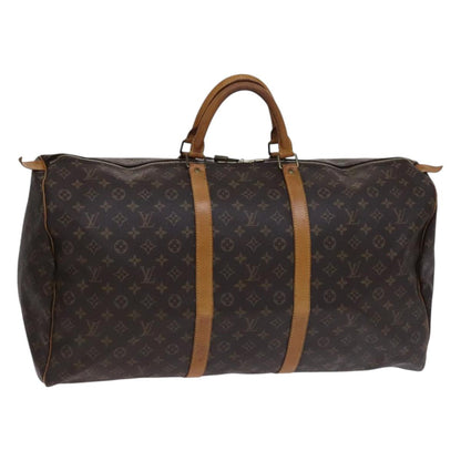 Louis Vuitton Keepall 60, Brown, Canvas, travel