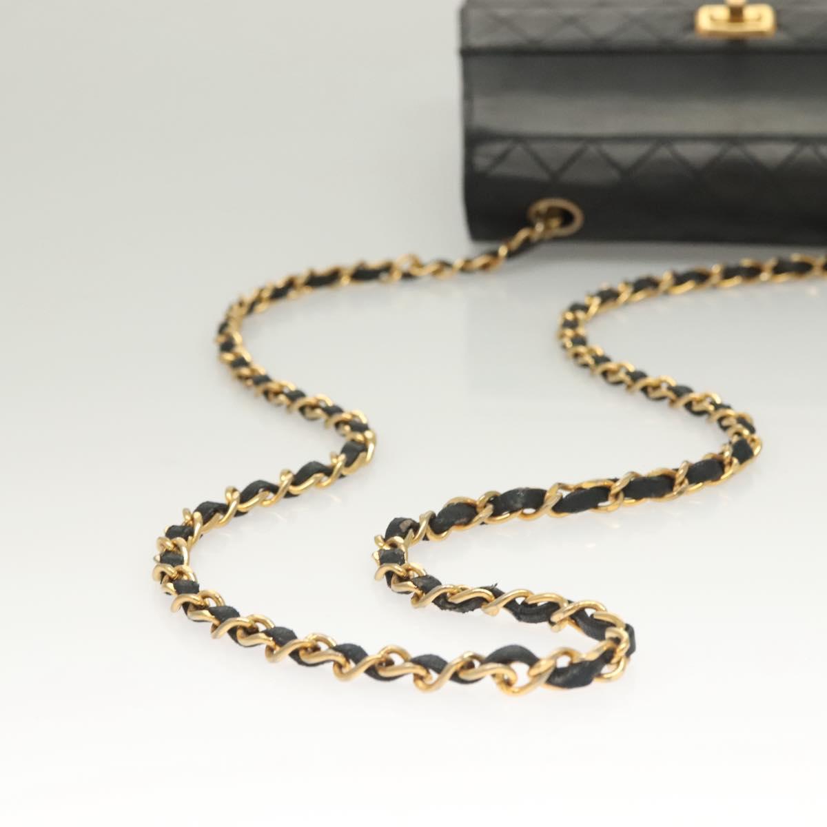 Chanel Trapèze, Black, Leather, shoulder
