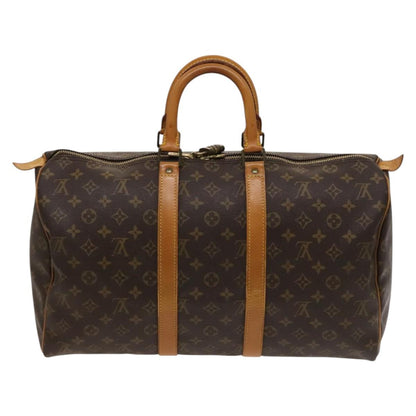 Louis Vuitton Keepall 45, Brown, Canvas, travel