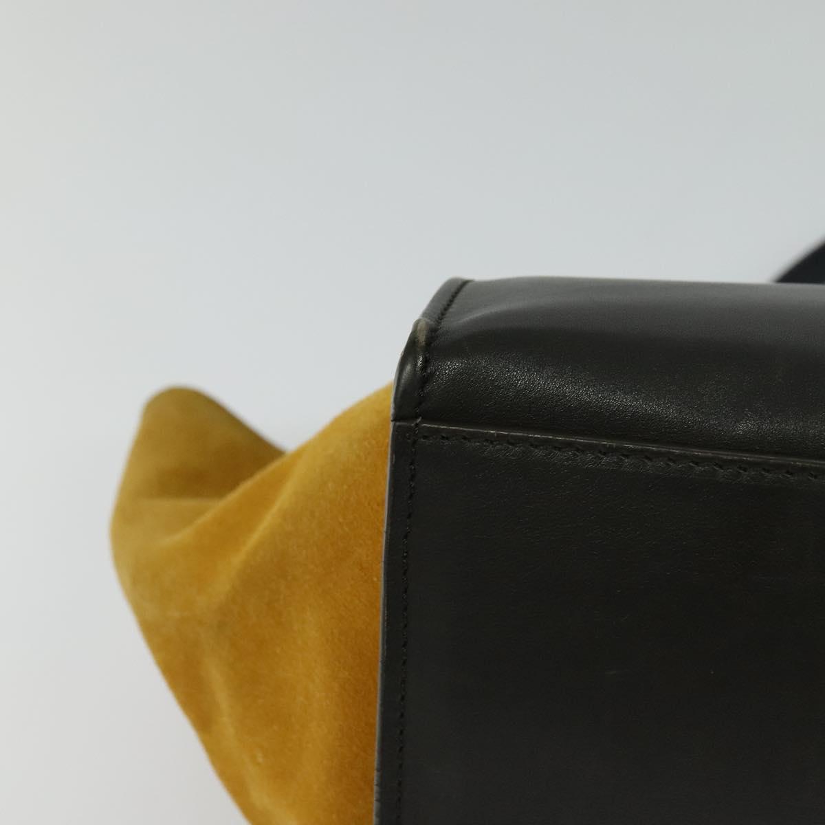 Céline Trapèze, Black, Leather, tote