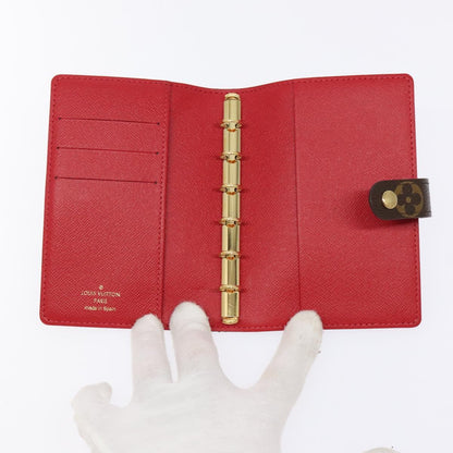Louis Vuitton Agenda PM, Brown, Canvas, wallet