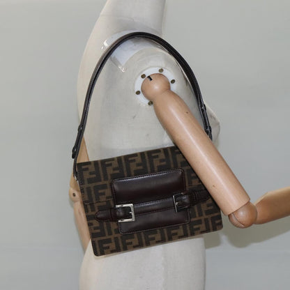 Fendi, Brown, Canvas, shoulder
