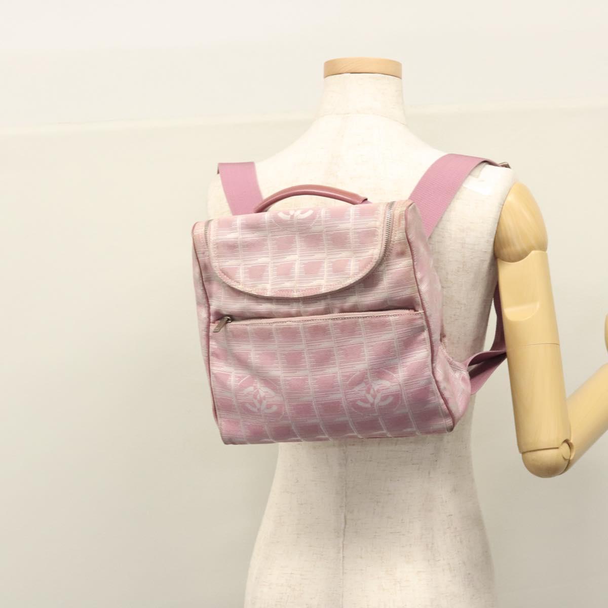 Chanel Travel line, Pink, Canvas, backpack