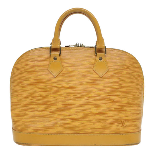 Louis Vuitton Alma, Yellow, Leather, handbag