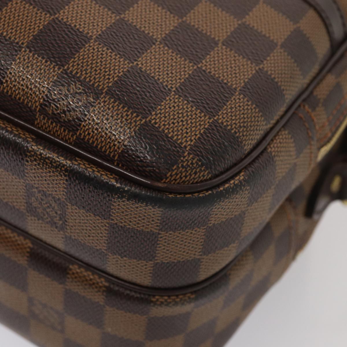 Louis Vuitton Reporter, Brown, Canvas, shoulder