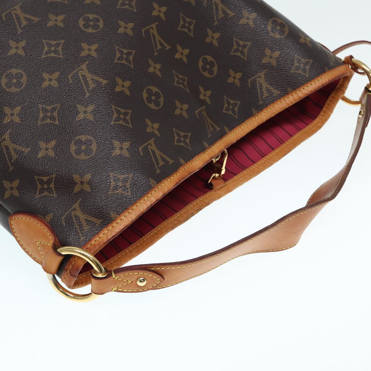 Louis Vuitton Delightfull PM, Brown, Canvas, shoulder