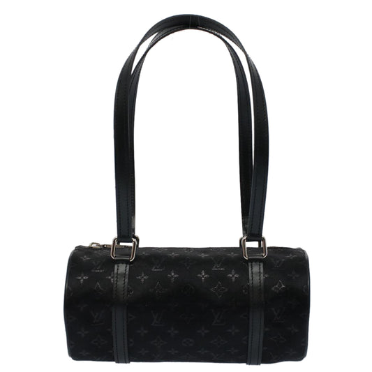 Louis Vuitton Papillon, Black, Canvas, handbag