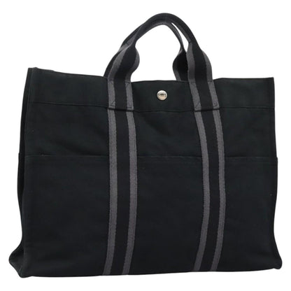 Hermès Toto, Black, Canvas, tote