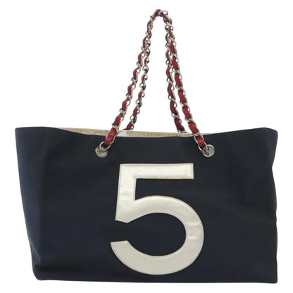 Chanel Numero 5, Navy, Canvas, tote