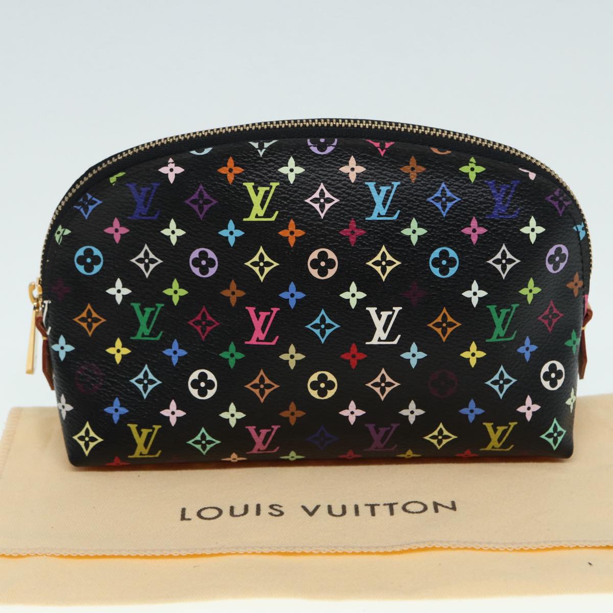 Louis Vuitton TROUSSE A MAQUILLAGE BRUSH, Black, Canvas, clutch