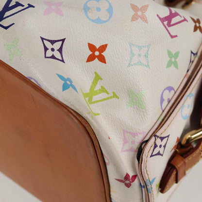 Louis Vuitton Petit Noé, White, Canvas, shoulder