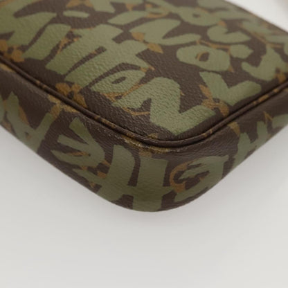 Louis Vuitton Pochette Accessoire, Khaki, Canvas, clutch