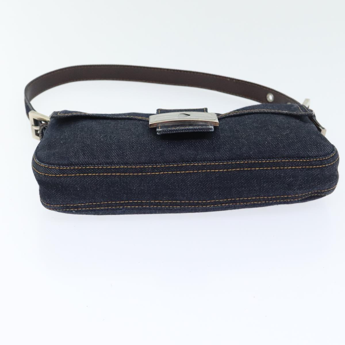 Fendi Mamma Baguette, Navy, Denim - Jeans, shoulder