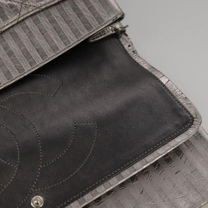 "Chanel 2,55", Silver, Leather, shoulder